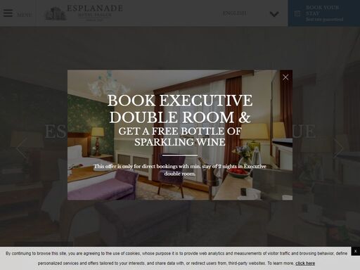 official website of hotel esplanade , a luxury 5 stars hotel in the heart of the historic city centre. book your hotel in prague at the best price