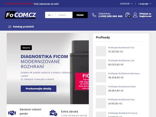 internetový obchod focom.cz provozuje top distributor produktů secons s.r.o., česká společnost autodiagnostika kloc, s.r.o.