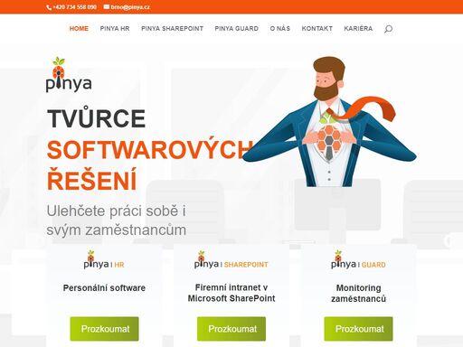 pinya s.r.o. je softwarová společnost, která se specializuje na tvorbu softwarových řešení jako je pinya hr, pinya sharepoint a pinya guard.
