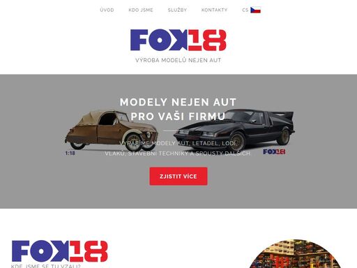 fox18 - výroba modelů aut, letadel, lodí, vlaků, stavební techniky a dalších