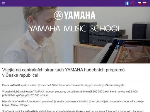 hudební škola yamaha, oficiální www stránky pro čr a sr