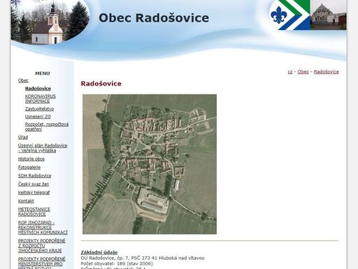 oficiální web obce radošovice