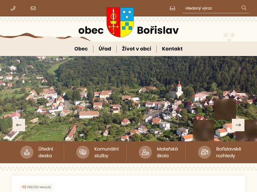 oficiální stránky obce bořislav