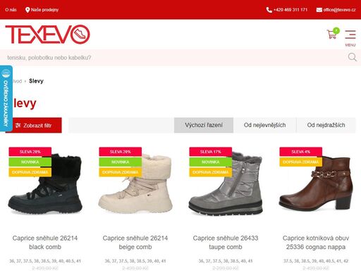 texevo s.r.o. e-shop a prodejny s obuví nabízí široký výběr pánské a dámské obuvi a kožené galanterie.
