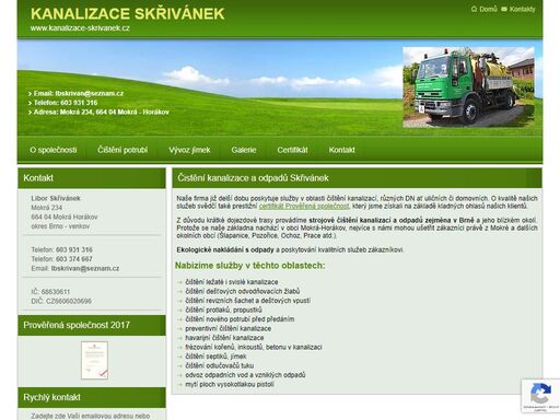 www.kanalizace-skrivanek.cz