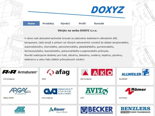 doxyz s.r.o. - dodávky náhradních dílů, komponent, částí strojů a zařízení od různých zahraničních výrobců.