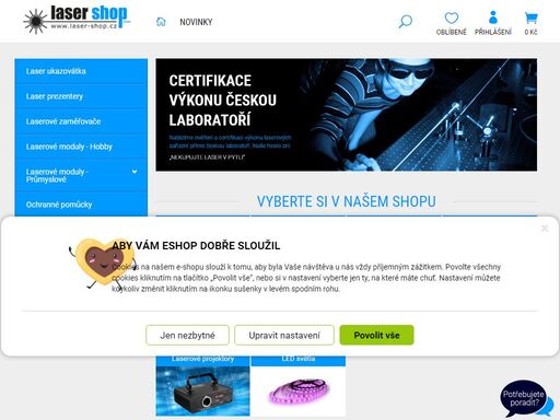 e-shop s širokou nabídkou laserových ukazovátek, modulů, ochranných prostředků a příslušenství | laser-shop.cz