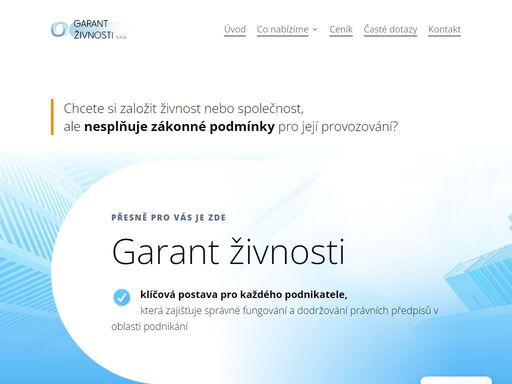 garant živnosti nabízí své služby, ať už chcete začít podnikat nebo vyměnit stávajícího. živnost do 24 hodin. vyřídíme veškerou dokumentaci a úřady.