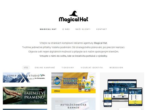 tvoříme jedinečné příběhy vašeho podnikání - jsme komplexní reklamní agentura magical hat. od strategického plánování, po precizní realizaci.