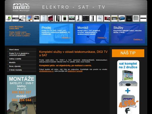 elektromax - kompletní služby v oblasti telekomunikace, digi tv a sat