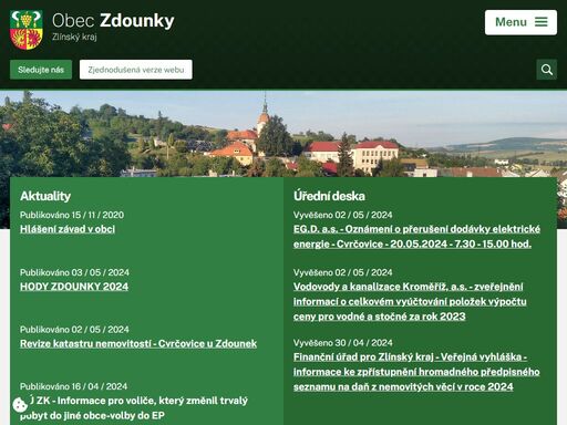 obec zdounky se nachází v okrese kroměříž ve zlínském kraji.