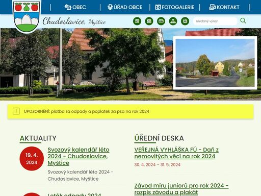 oficiální stránky obce chudoslavice
