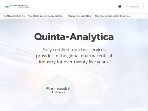 providing a full suite of pharmaceutical services for over two decades, quinta-analytica are market-leaders in drug testing, clinical studies, bioanalytical services & more.