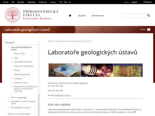 natur.cuni.cz/geologie/laboratore