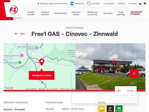 síť 33 čerpacích stanic f1 gas na česko-německých hranicích v západních a severních čechách.