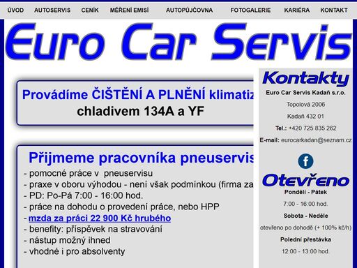eurocar servis kadaň - autoservis, pneuservis a prodejna autodílů kadaň