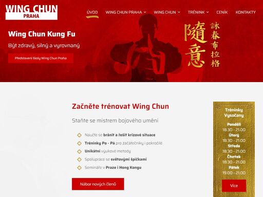 wing chun praha - škola bojového umění wing chun kung fu. začněte trénovat wing chun a staňte se mistrem bojového umění. první trénink zdarma!