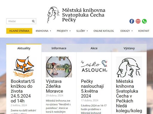 odpovědná osoba: vladimíra krulišovátel.: +420 321 785 566e-mail: knihovna@pececko.czon-line katalog knih: http://lanius.pececko.cz/clavius/f:  https://www.facebook.com/knihovnapecky/?ref=bookmarks