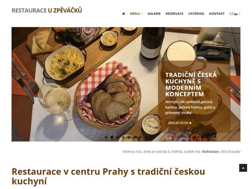 restaurace u zpěváčků v centru prahy v sousedství národního divadla nabízí tradiční českou kuchyni s moderním konceptem. otevřeno denně 11:00-24:00.