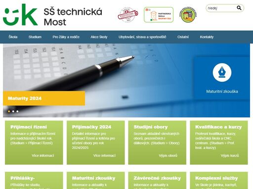 webové stránky - střední škola technická, most, příspěvková organizace