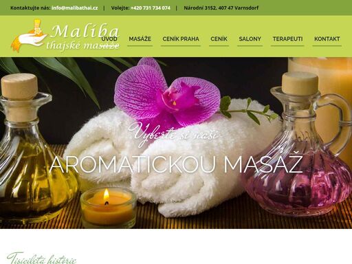 thajské masáže maliba - thajské masáže, olejová, teplá bylinná thajská masáž, aroma masáž, masáž chodidel, sauna a tělový peeling