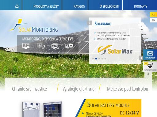 monitoring fotovoltaických (solárních) elektráren, diespečink, servis