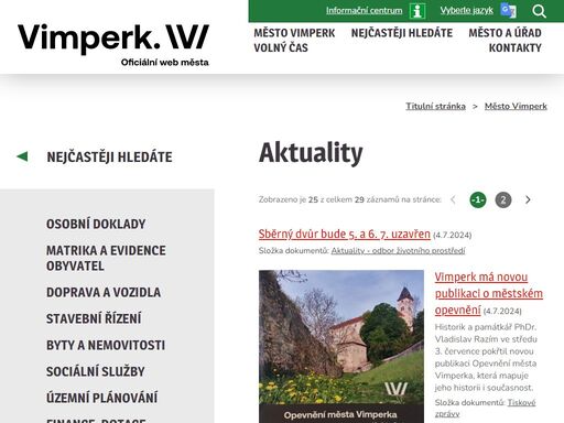 www.vimperk.cz