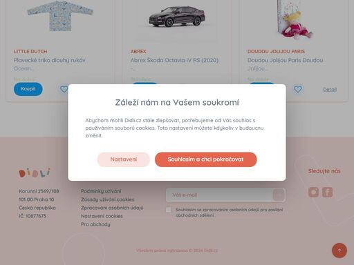 didli.cz nabízí široký výběr dětského zboží z mnoha e-shopů na jednom místě. ať už hledáte konkrétní produkt, nebo se chcete jen inspirovat, jste na správném místě.