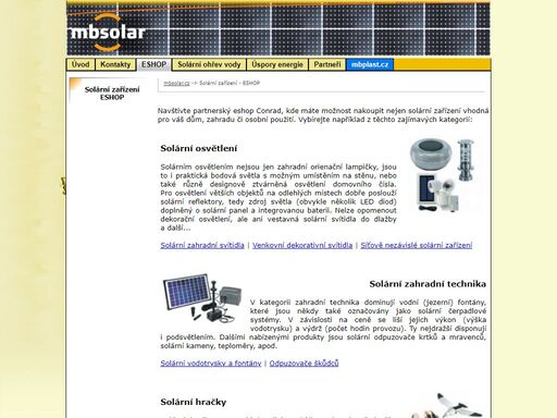 solární systémy a zařízení - eshop, solární žaluzie, kalkulačka úspor