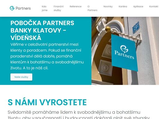 pobočka partners banky klatovy - vídeňská poskytuje nezávislé finanční poradenství a osobní finanční plánování. finanční poradce vám pomůže ve sjednání a kalkulaci hypotéky, pojištění nebo investic