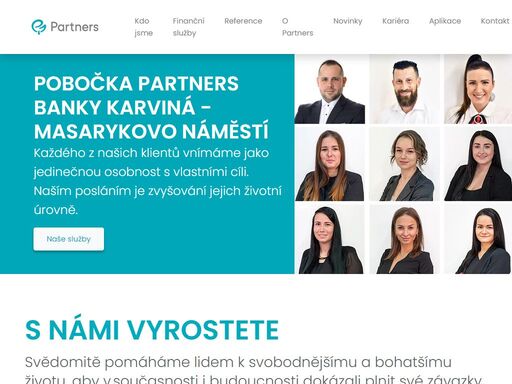 pobočka partners banky karviná - masarykovo náměstí poskytuje nezávislé finanční poradenství a osobní finanční plánování. finanční poradce vám pomůže ve sjednání a kalkulaci hypotéky, pojištění nebo investic