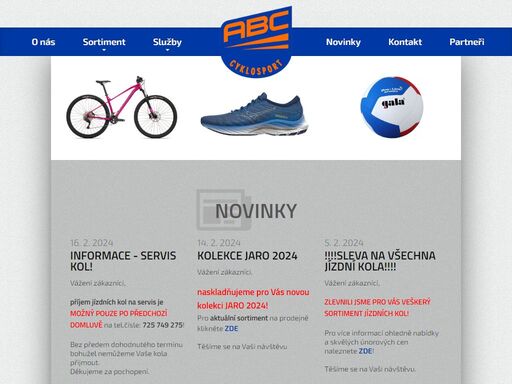 abc cyklosport | prodejce jízdních kol, obuvi, oblečení a dalšího sportovního vybavení