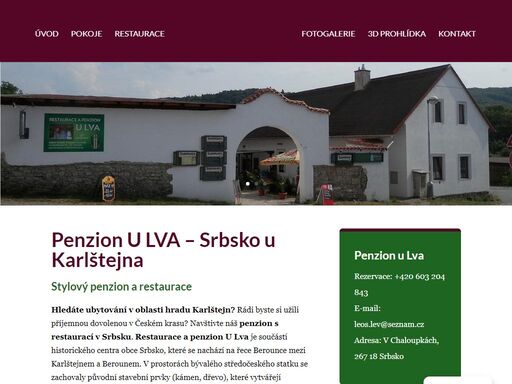 pokud hledáte penzion v okolí srbska či karlštejna, navštivte penzion u lva - stylové ubytování v karlštejnsku.