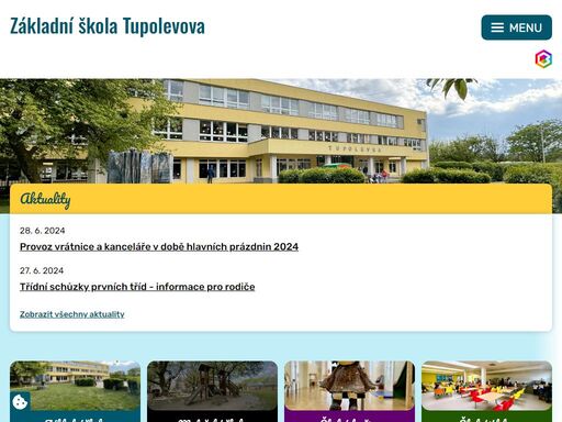 webová prezentace základní a mateřské školy tupolevova sídlící v praze - letňanech.