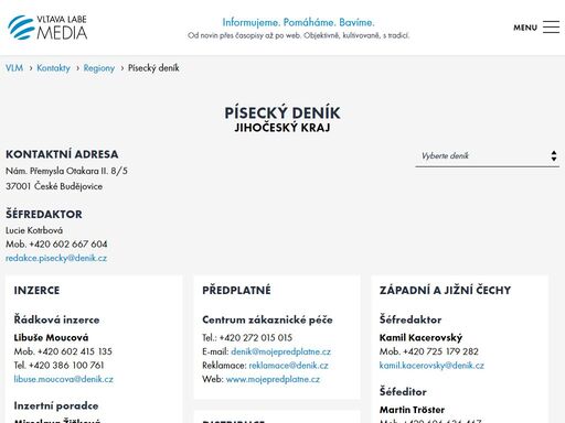 vlmedia.cz/kontakty/regiony/pisecky_denik.html