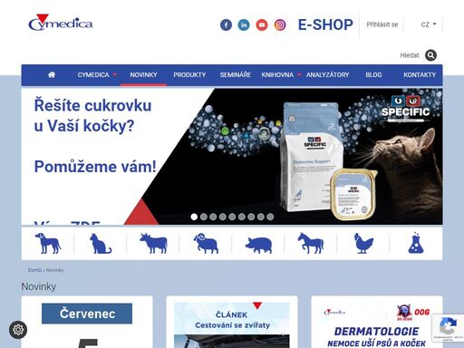cymedica je dynamická společnost se sídlem v české republice.   v oblasti prodeje, výroby a distribuce veterinárních léčiv a přípravků pro zvířata působí již od roku 1995.