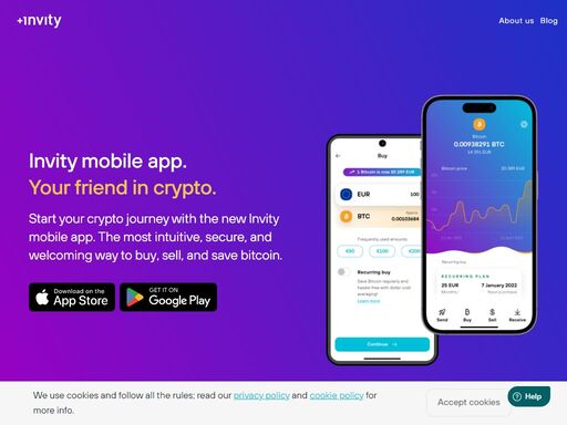 invity mobile app offers the simplest way to buy, sell & save bitcoin. set up recurring crypto purchases to limit risk with dollar-cost averaging and build a crypto portfolio.