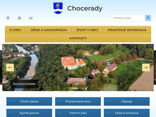 oficiální stránky obce chocerady