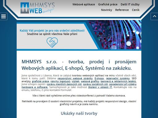 webové studio mhmsys - tvorba webových aplikací včetně responzivity, e-shopy, grafické návrhy a reklamní prvky na míru - prodej i pronájem - nejen pro severní čechy a okolí liberce.