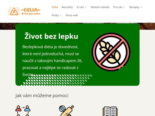 webové stránky občanského sdružení celia - život bez lepku