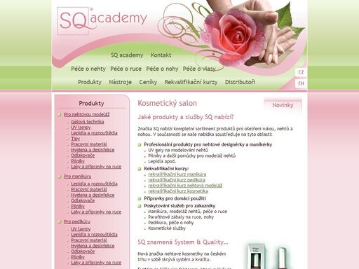 sq academy – kosmetický salon, rekvalifikační kurzy, nehtová modeláž, manikúra, pedikúra, péče o vlasy, zpevňování vlasů literam