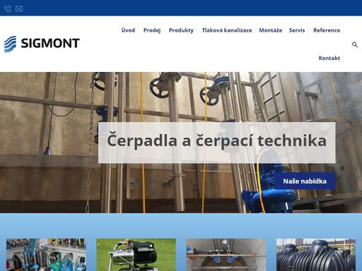 sigmont praha , spol. s r.o. - prodej, montáže a servis čerpadel a čerpacích technologií na čistou a odpadní vodu