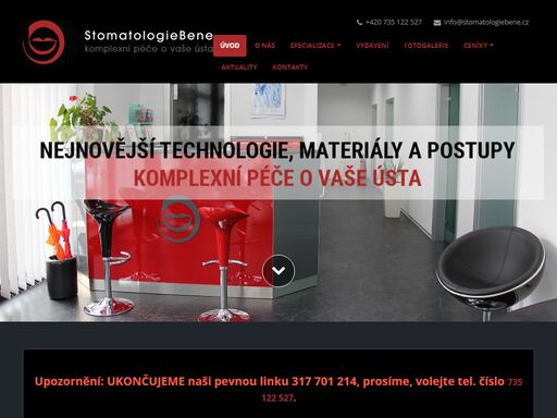 www.stomatologiebene.cz