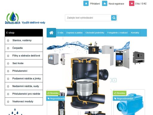 eshop dolium-tech - nabízí nádrže na dešťovou vodu. popisuje jak funguje zachycení srážkové vody a její následné zpětné využití. společnost nabízí nádrže, filtry, kompletní stanice s řídicí jednotkou, čerpací techniku, doplňování pitné vody, dešťovka