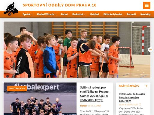 sportovní oddíly ddm praha 10 sdružují florbalisty, futsalisty, basketbalisty, volejbalisty a lyžaře, kteří sportují v rámci kroužků a kurzů domu um - domu dětí a mládeže prahy 10. všechny oddíly nastupují ve svazových soutěžích.