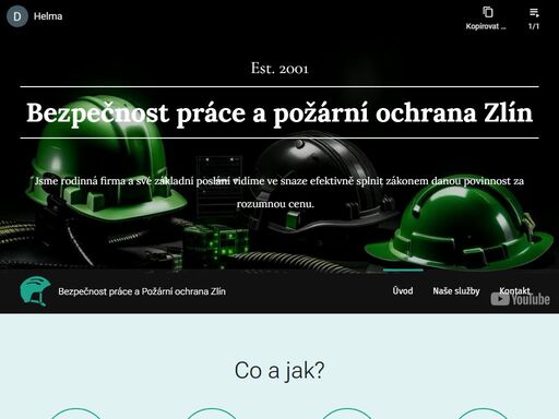 bezpečnost práce a požární ochrana zlín úvod