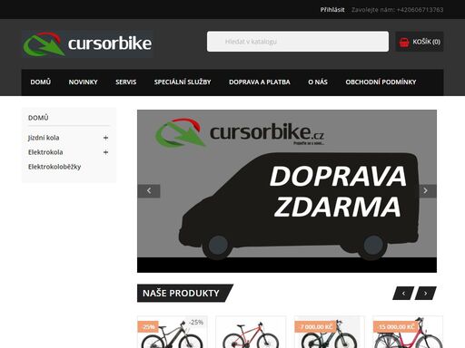 internetový obchod firmy cursor bike
