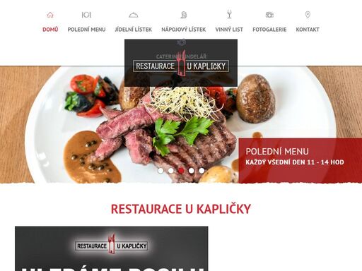 restaurace u kapličky v chrudimi se zaměřením na moderní gastronomii. sezónní jídelní lístek a výborné denního menu.