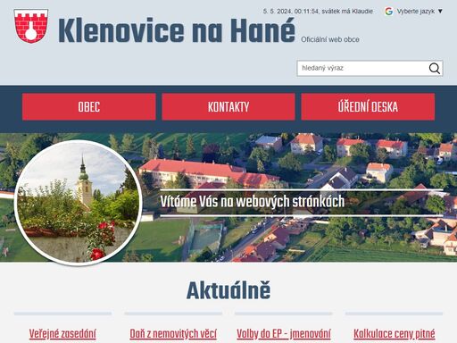www.klenovicenahane.cz