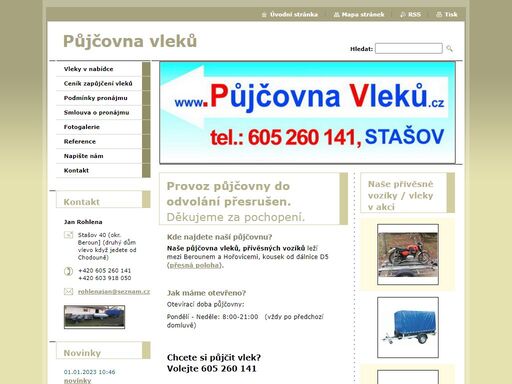 www.pujcovnavleku.cz
